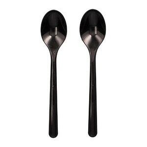circulware RESBONSIBLES Mehrweg-Kaffeelöffel, Kunststoff schwarz, 50 St.