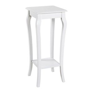 HAKU Möbel Beistelltisch rechteckig MDF-Platte weiß 30,0 x 30,0 x 71,0 cm, 1 St.