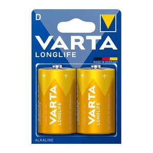 VARTA Batterien LONGLIFE Alkali-Mangan Mono D 1,5 V, 2 St.