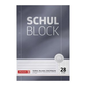 BRUNNEN Briefblock Premium DIN A4 kariert Lineatur 28, 1 St.