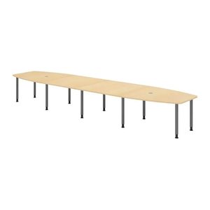 HAMMERBACHER Konferenztisch KT52C ahorn Tonnenform, Rundrohr grau, 520,0 x 85,0/130,0 x 72,0 - 74,0 cm
