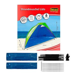 Idena Strandmuschel Lido, schwarz Kunstfaser, Kunststoff