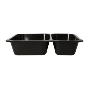 STARPAK Einweg-Menüschalen schwarz 1,205 l, 50 St.