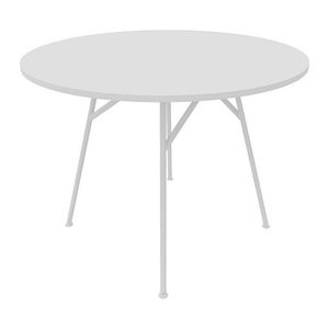 Quadrifoglio Cove Beistelltisch rund Spanplatte weiß 100,0 x 100,0 x 75,0 cm, 1 St.