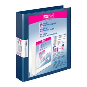 VELOFLEX VELODUR® Präsentationsringbücher 2-Ringe blau 4,6 cm DIN A4, 10 St.