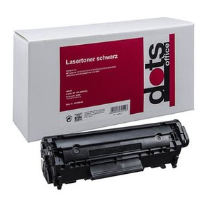 dots  schwarz Toner kompatibel zu HP 12XXL (Q2612A)