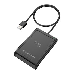 CONCEPTRONIC Dual-Interf. Smart-ID Kartenleser USB-A schwarz