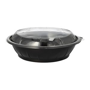 STARPAK Einweg-Salatschalen Snap It schwarz 1000,0 ml, 25 St.