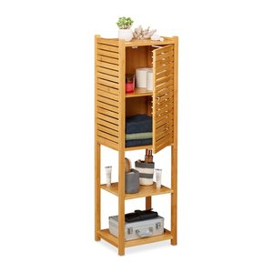 relaxdays Beistellregal braun 35,0 x 29,0 x 113,0 cm, 1 St.