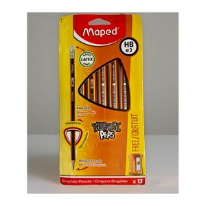 maped BLACK'PEPS Bleistifte B schwarz/orange, 12 St.