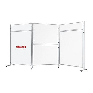 FRANKEN Trennwand ECO, doppelseitig, weiß 120,0 x 150,0 cm, 1 St.