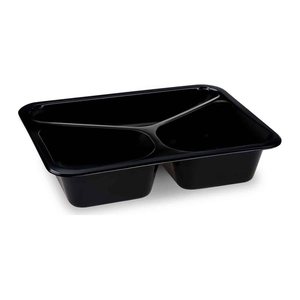 PROPAC Mehrweg-Menüschalen schwarz 22,7 x 17,8 cm, 20 St.