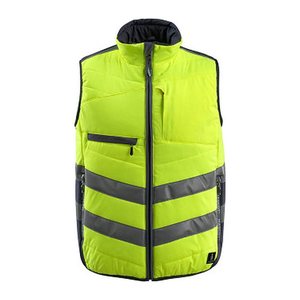 MASCOT® unisex Warnweste Grimsby gelb, schwarzblau Größe 3XL