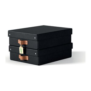 LEITZ Puro Aufbewahrungsboxen 8,0 l schwarz 27,0 x 37,0 x 10,0 cm, 2 St.