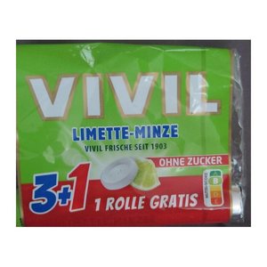 VIVIL® Limette-Minze ohne Zucker Bonbons 28,0 g, 1 Rolle