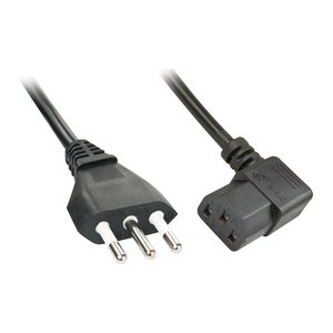 LINDY IEC-Netzkabel abgewinkelt Italien C13 2m