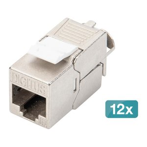 DIGITUS CAT 6A Keystone Modul geschirmt werkzeugfrei. 12 Stk