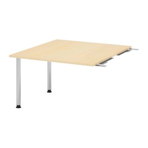 HAMMERBACHER Verbindungsplatte höhenverstellbar KT12C ahorn, chrom rechteckig 120,0 x 130,0 x 72,0 - 74,0 cm
