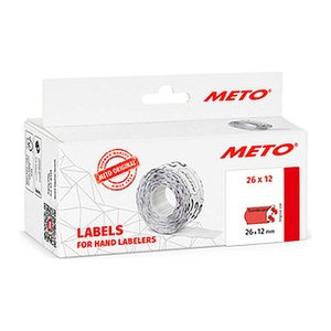 METO Preisetiketten "Sonderpreis" leuchtrot permanent 26,0 x 12,0 mm, 6 Rollen
