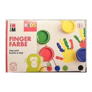 Marabu KiDS Fingerfarben farbsortiert, 6 St.
