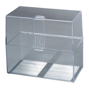 Herlitz Karteikasten A6 leer transparent für 300 Karten