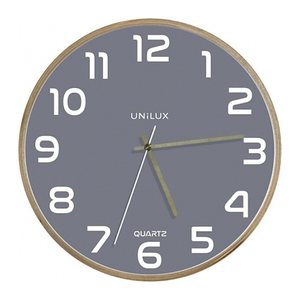 unilux Wanduhr BALTIC braun Kunststoff, Ø 31,5 cm