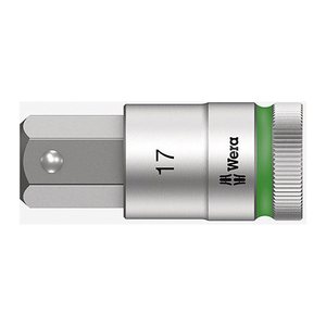 Wera 1/2" Zyklop mit Haltefunktion kurz Steckschlüsseleinsatz Größe: 17,0 mm Länge: 60,0 mm