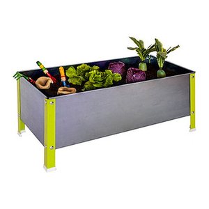 Simonrack Hochbeet SIMONGARDEN URBAN Metall grün, silber rechteckig 90,0 x 60,0 x 41,0 cm, 1 St.