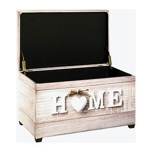 HAKU Möbel Sitztruhe 52923 Motiv Home Holz 58,0 cm