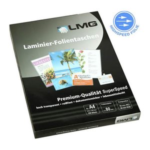 LMG Laminierfolien Fast-Foil glänzend für A4 125 micron, 100 St.