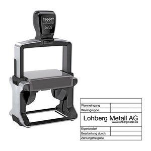trodat Textstempel, individualisierbar 5208 selbstfärbend schwarz ohne Logo, 1 St. -  Nachträglich per Gutschein personalisieren