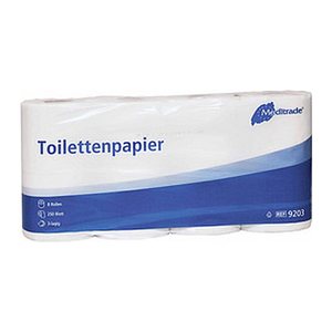 Meditrade® Toilettenpapier 3-lagig, 8 Rollen