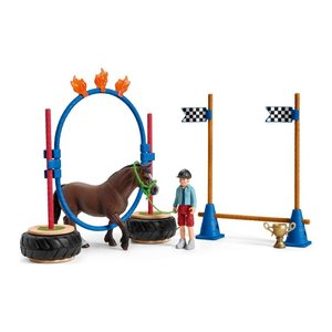 Schleich® Farm World 42482 Pony Agility Rennen Spielfiguren-Set