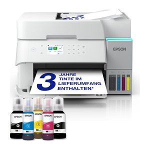 AKTION: EPSON EcoTank ET-3956 3 in 1 Farb-Tintenstrahl-Multifunktionsdrucker weiß mit 75 Euro CashBack