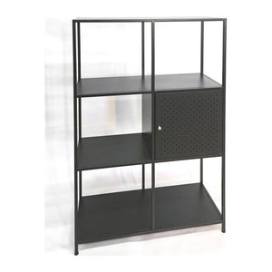 HAKU Möbel Bücherregal schwarz 80,0 x 37,0 x 134,0 cm, 1 St.