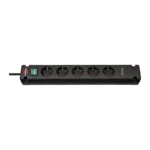 brennenstuhl Bremounta USB-C 5-fach Steckdosenleiste mit Schalter 3,0 m schwarz mit USB-Buchse