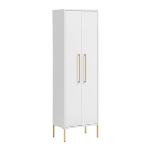 MÖBELPARTNER Badschrank Sarah 148437 kreideweiß 46,2 x 30,1 x 154,7 cm