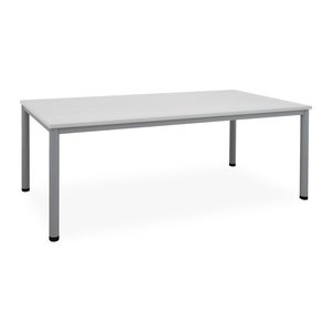Schreib- & Besprechungstisch (diverse Maße) – G: Weißaluminium (1800 x 800 x 720 mm, Platte Grau)