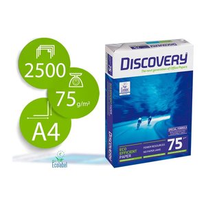 DISCOVERY Kopierpapier DISCOVERY DIN A4 75 g/qm 2.500 Blatt Maxi-Box