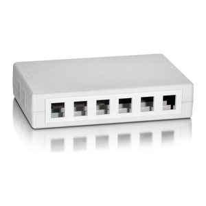 Equip Aufputzdose 12-Port Keystone ungeschirmt weiß Polybeutel