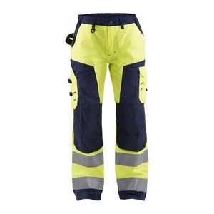 BLAKLÄDER® Damen Warnschutzhose 7155 gelb, marine Größe 22