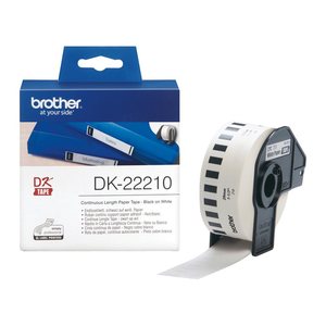 brother Endlospapierrolle für Etikettendrucker DK22210 weiß, 29,0 mm x 30,48 m, 1 Rollen