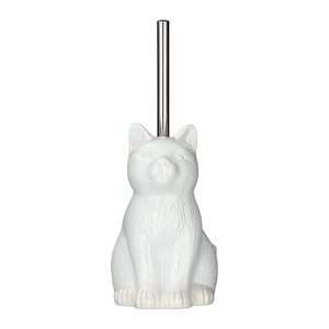 WENKO WC-Garnitur Cat weiß Stein, 1 St.