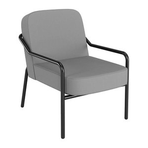 medso powered by PAPERFLOW Sessel MEDSO M Rund grau schwarz Kunststoff 58,0 x 74,3 x 73,6 cm, 1 St.