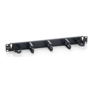 Equip 19" Kabelmanagement 5xPlastikringe Stahl 1U RAL9005