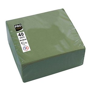 PROnappe Servietten olivgrün 2-lagig 38,0 x 38,0 cm, 40 St.
