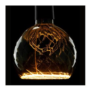 SEGULA LED Floating Globe 150 twisted smokey grau E27 230Lm