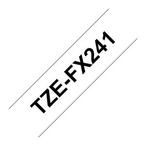 brother Schriftband TZe-FX241 TZEFX241, 18 mm, schwarz auf weiß, 1 St.
