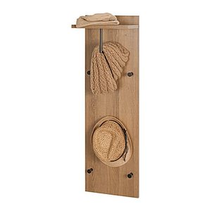 HAKU Möbel Wandgarderobe 37148 eiche Holz 5 Haken 30,0 x 100,0 cm, 1 St.