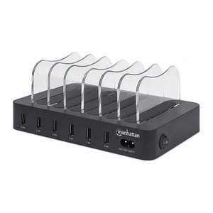 MANHATTAN 6-Port USB-Ladestation USB-A-Ports 2,4 A/5 V 55W